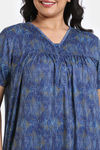 Zivame True Curv Mod Magic Knit Cotton Mid Length Nightdress - Blue Depth — thumbnail 5